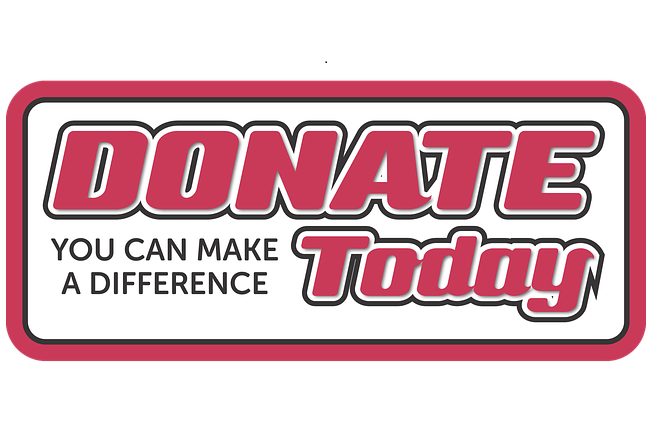 Notice saying "Donate today" Notice saying "Donate today"